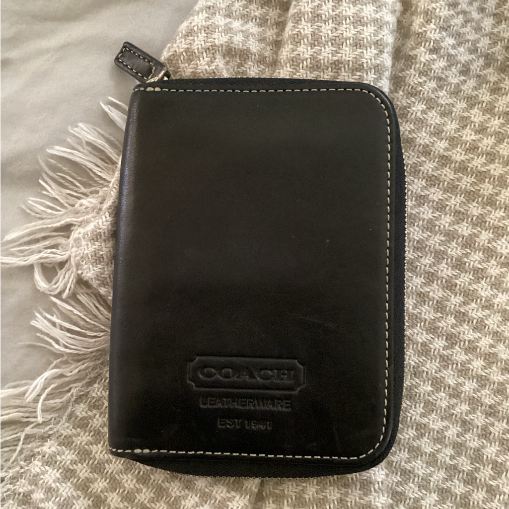 Coach Black Leather Ipod Case
